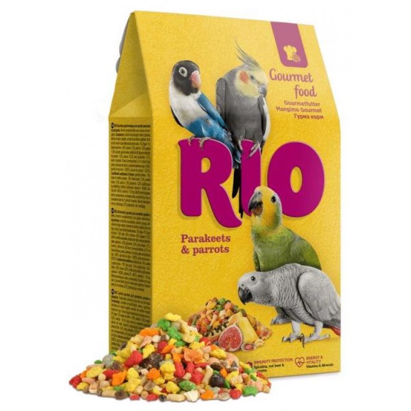 Купить Корм RIO Гурмэ для средних и крупных попугаев, 250 г RIO в Калиниграде с доставкой (фото)
