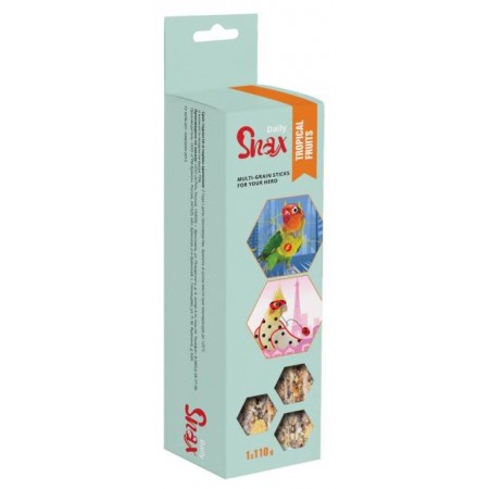 Зерновые палочки для птиц Snax Daily с тропическими фруктами, 1 шт., 110 г