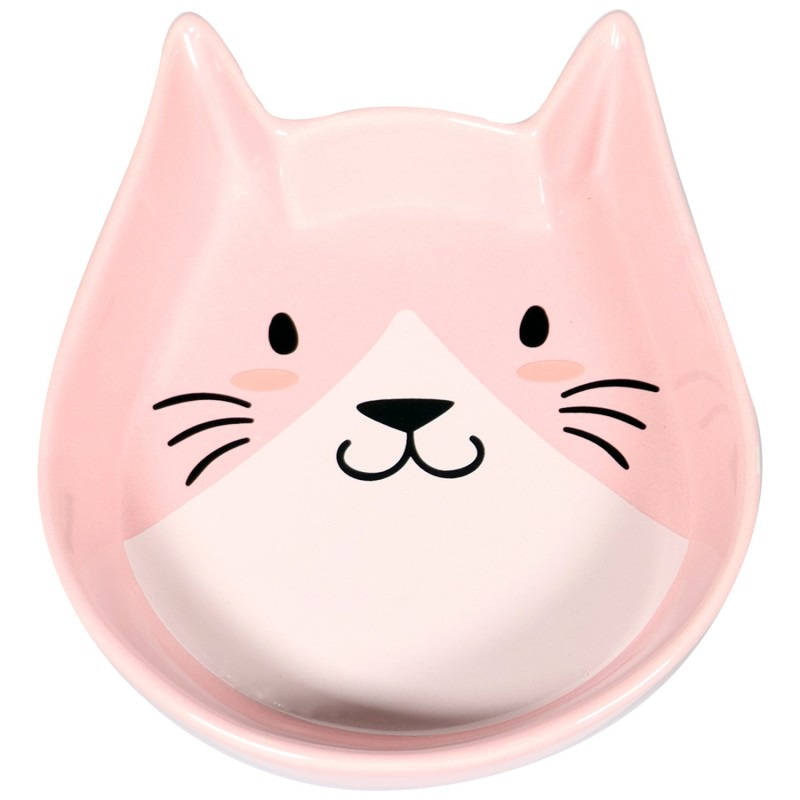 Купить Миска Mr.Kranch керамическая для кошек "Мордочка кошки" 250 мл, розовая Mr.Kranch в Калиниграде с доставкой (фото)
