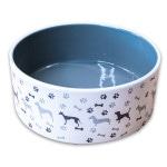 Купить Миска Mr.Kranch керамическая для собак с рисунком 350 мл серая Mr.Kranch в Калиниграде с доставкой (фото)