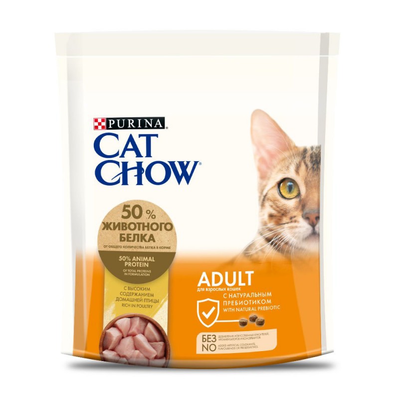 Сухой корм Purina CAT CHOW (Пурина КЭТ ЧАУ) Adult Poultry для взрослых кошек, с домашней птицей, 400 гр