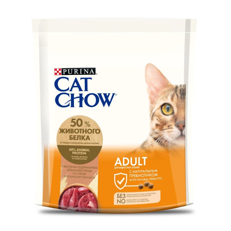 Сухой корм для взрослых кошек Purina Cat Chow, утка, 400 гр