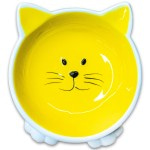 Купить Миска Mr.Kranch керамическая для кошек Мордочка кошки на ножках 100 мл желтая Mr.Kranch в Калиниграде с доставкой (фото)
