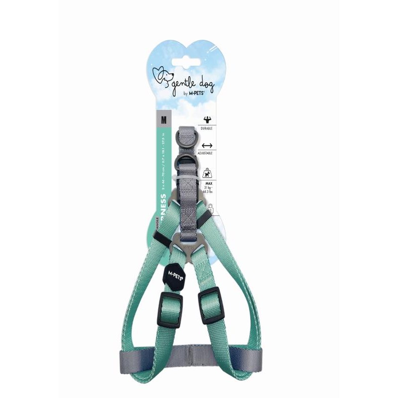 Купить Шлейка для собак GENTLE DOG M, 2.0 x 46 - 70 см бирюзовая M-Pets в Калиниграде с доставкой (фото)