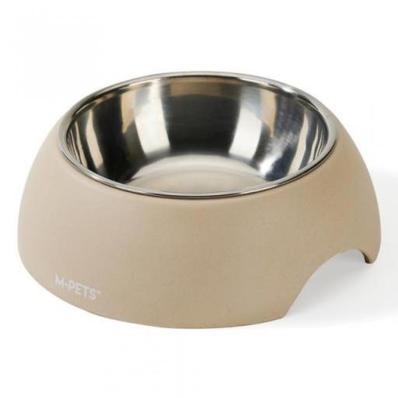 Купить M-PETS Миска для собак и кошек ECO Bamboo SAND, 350 мл, цвет бежевый M-Pets в Калиниграде с доставкой (фото)