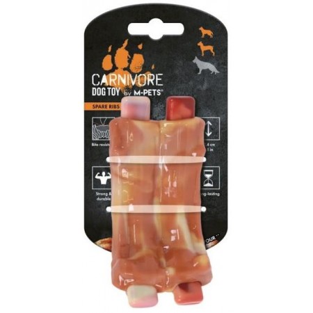 M-Pets Игрушка для собак Карнивор ребрышки, вкус бекона, 12.4x6.1x3.5 см