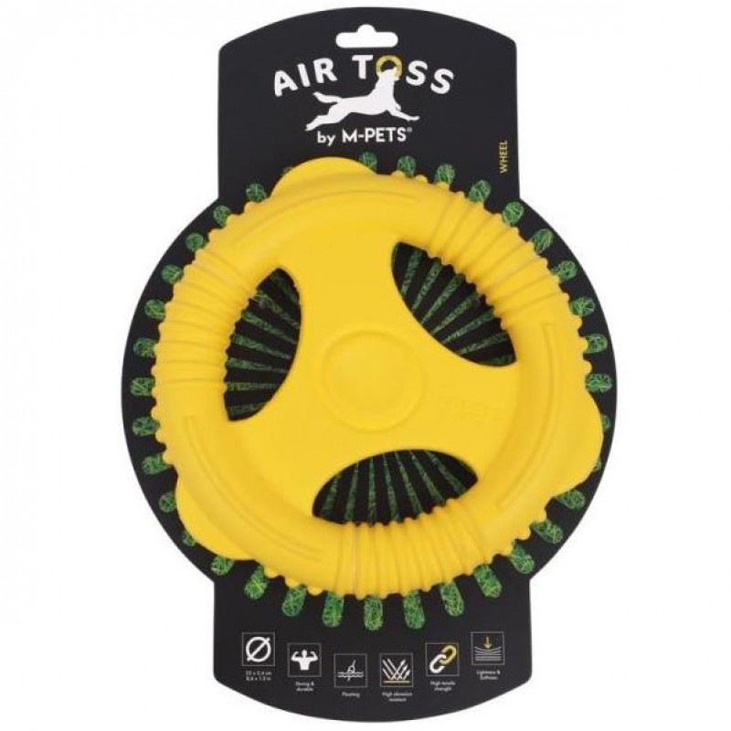 Купить M-PETS Игрушка для собак AIR TOSS Кольцо. диаметр 22 см, цвет жёлтый M-Pets в Калиниграде с доставкой (фото)