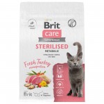 Купить Гипоаллергенный низкозерновой корм Brit Care для стерилизованных кошек, улучшенный обмен веществ, с индейкой, 400 гр Brit Care в Калиниграде с доставкой (фото 10)