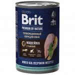 Купить Консервы Brit Premium by Nature с индейкой и тыквой для собак с чувствительным пищеварением, 410 г Brit в Калиниграде с доставкой (фото)