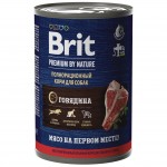 Купить Консервы Brit Premium by Nature консервы с говядиной для взрослых собак всех пород, 410 гр Brit в Калиниграде с доставкой (фото)