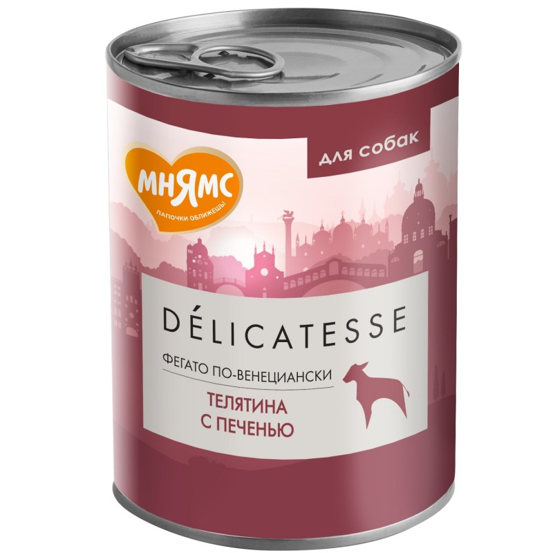 Купить Мнямс консервы для собак Фегато по-венециански (Паштет из телятины с печенью) 400 г Мнямс в Калиниграде с доставкой (фото)