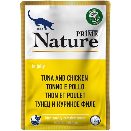 Prime Nature консервы супер-премиум класса для кошек с тунцом и куриным филе, 100г