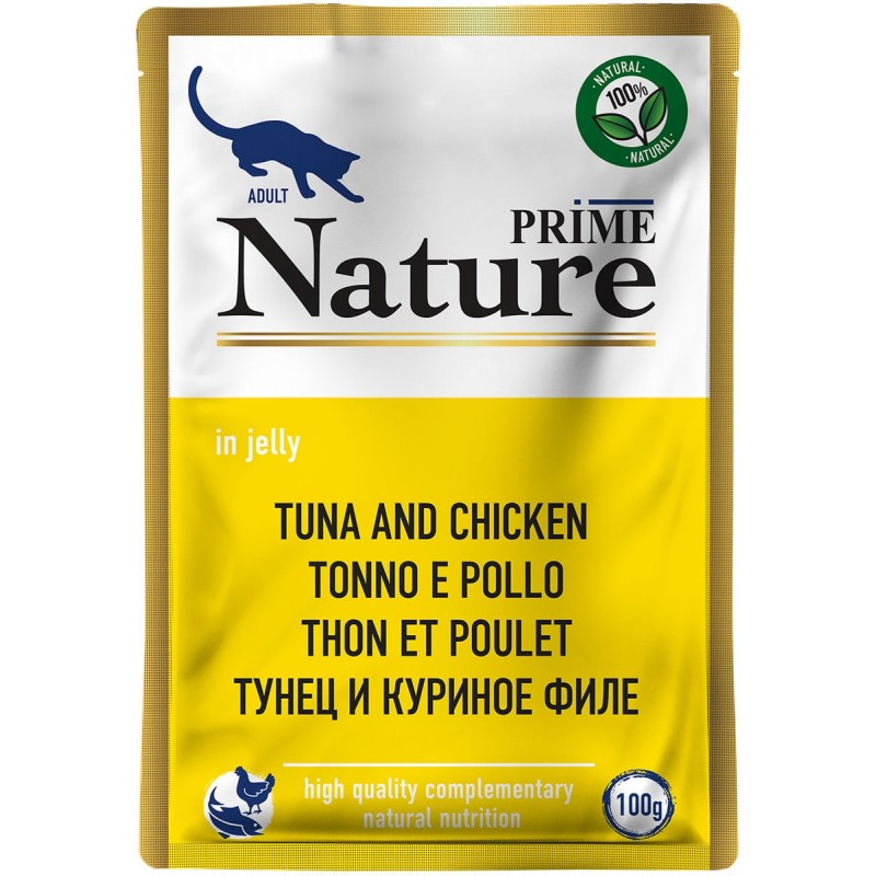 Купить Prime Nature консервы супер-премиум класса для кошек с тунцом и куриным филе, 100г Prime Nature в Калиниграде с доставкой (фото)