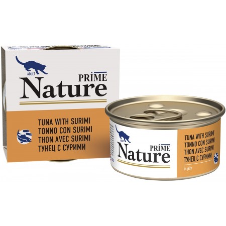Prime Nature консервы супер-премиум класса для кошек тунец с сурими, 85 г