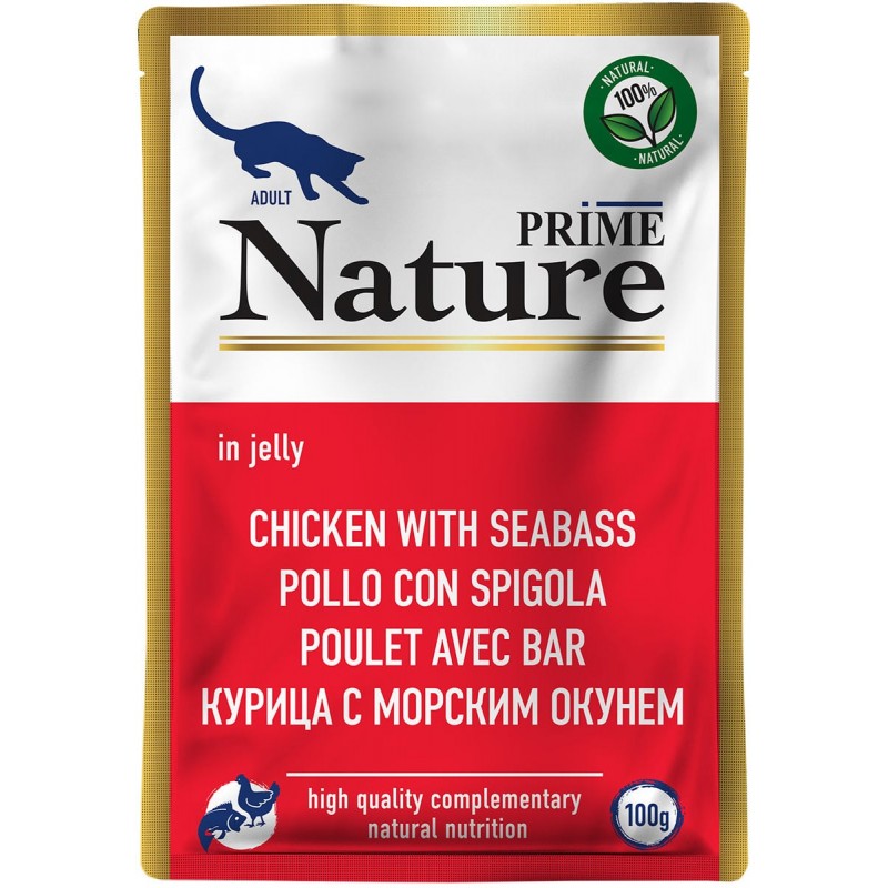 Купить Prime Nature консервы супер-премиум класса для кошек курица с морским окунем, 100г Prime Nature в Калиниграде с доставкой (фото)