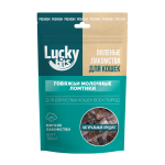 Купить Лакомство для кошек Lucky bits Вяленые говяжьи молочные ломтики 30гр Lucky bits в Калиниграде с доставкой (фото)