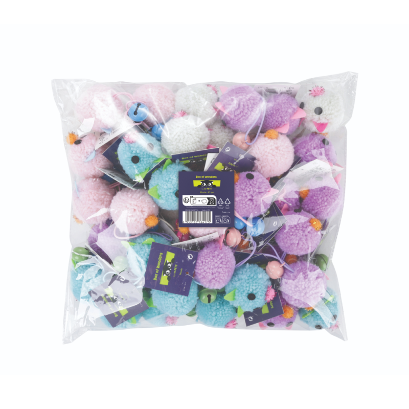 Купить M-PETS Игрушка для кошек мышка с бубенчиком 5 см, пакет 45 шт M-Pets в Калиниграде с доставкой (фото)