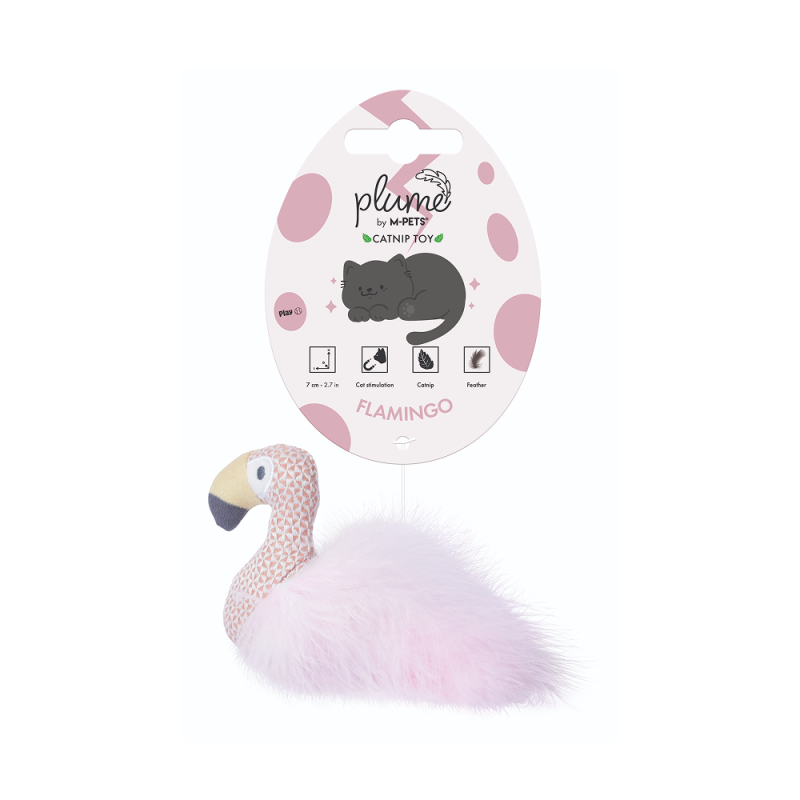 Купить M-PETS Игрушка для кошек с кошачьей мятой PLUME Фламинго, размер 7х8х3 см M-Pets в Калиниграде с доставкой (фото)