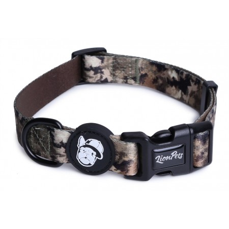 Ошейник для собак LionPets с рисунком из полиэстера, Обхват 19-28 см, ширина 1,5 см