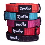 Купить Ошейник для собак LionPets из полиэстера с неопреном и светоотражающими полосками, Обхват 40-65 см, ширина 2,5 см LionPets в Калиниграде с доставкой (фото 1)