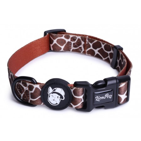 Ошейник для собак LionPets с рисунком из полиэстера, Обхват 19-28 см, ширина 1,5 см