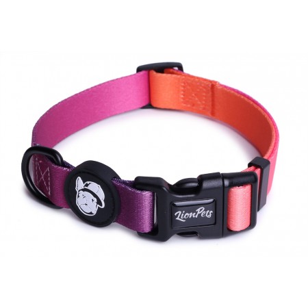 Ошейник для собак LionPets с рисунком из полиэстера, Обхват 19-28 см, ширина 1,5 см