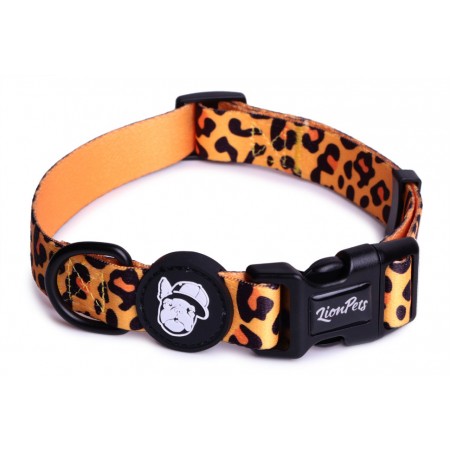 Ошейник для собак LionPets с рисунком из полиэстера, Обхват 19-28 см, ширина 1,5 см