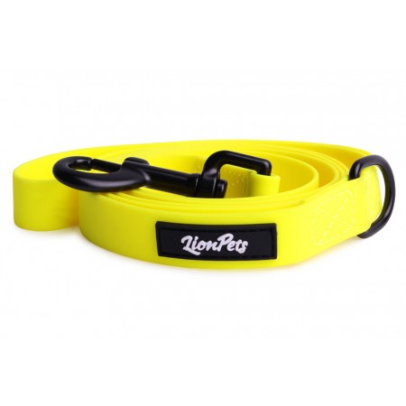 Поводок из биотана прошитый LionPets, Размер 1 ширина 2,0 см, длина 1,5 метра, Жёлтый
