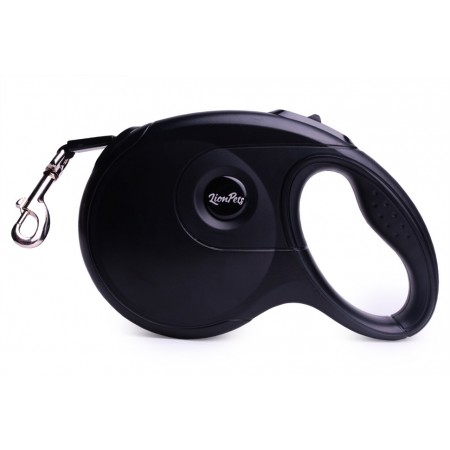 Поводок-рулетка LionPets (Чёрный) PR8806-3, Размер M длина 5 м