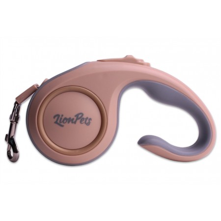 Поводок-рулетка LionPets Золотое шампанское PR8805-1, Размер M длина 5 м