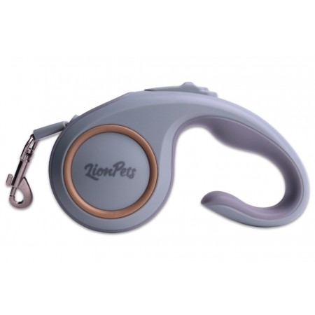 Поводок-рулетка LionPets Зелёный-серый PR8805-2, Размер S длина 3 м