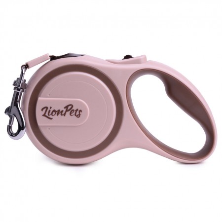 Поводок-рулетка LionPets Бежево-коричневый PR8805-7, Размер S длина 3 м