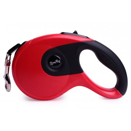 Поводок-рулетка LionPets Красный PR8806-2, Размер L длина 8 м с диспенсером