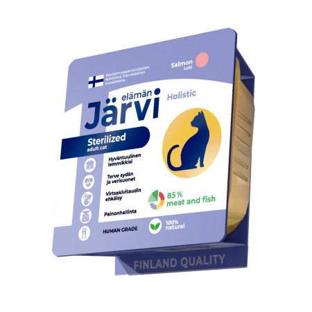 Jarvi мясной паштет с лососем для стерилизованных кошек