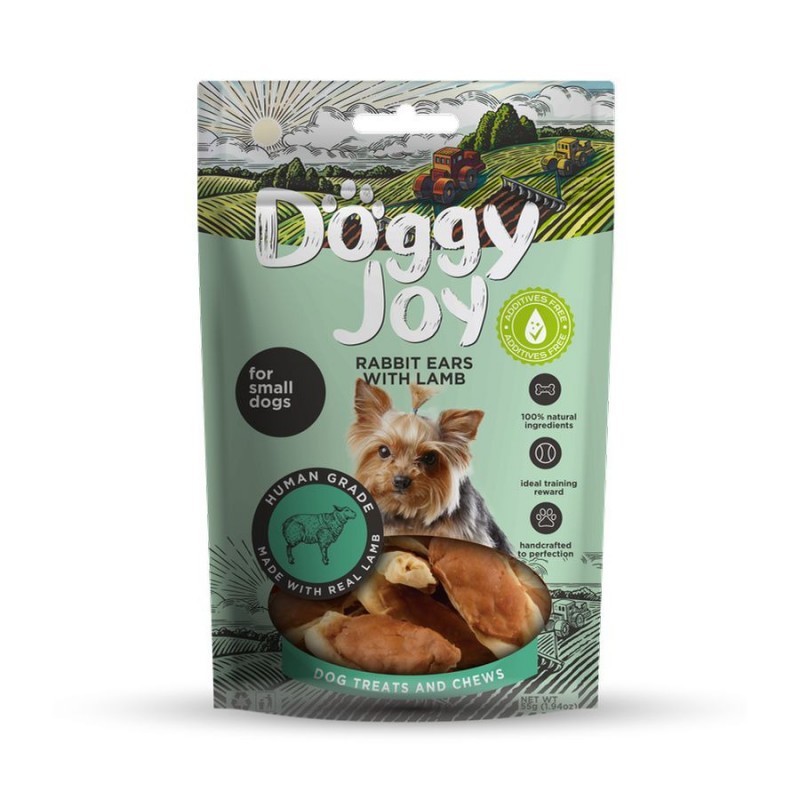 Купить Doggy Joy лакомство для собак мелких пород, КРОЛИЧЬИ УШКИ с БАРАНИНОЙ - 55 г Doggy Joy в Калиниграде с доставкой. Категория DOGGY JOY Купить Doggy Joy лакомство для собак мелких пород, КРОЛИЧЬИ УШКИ с БАРАНИНОЙ - 55 г Doggy Joy в Калиниграде с доставкой (фото)