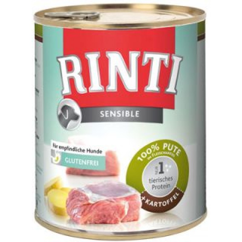 RINTI Sensible Pute & Kartoffel - Ринти Сенсибл индейка с картофелем для собак - 800 гр