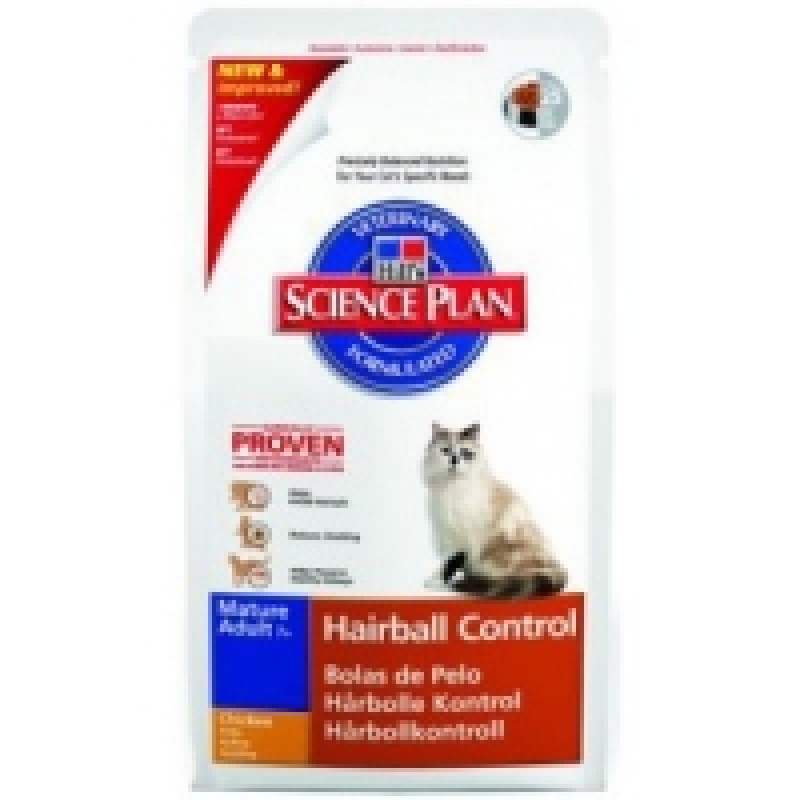 Hills Hairball Control для кошек 7+, для выведения волосяных комочков 1.5кг