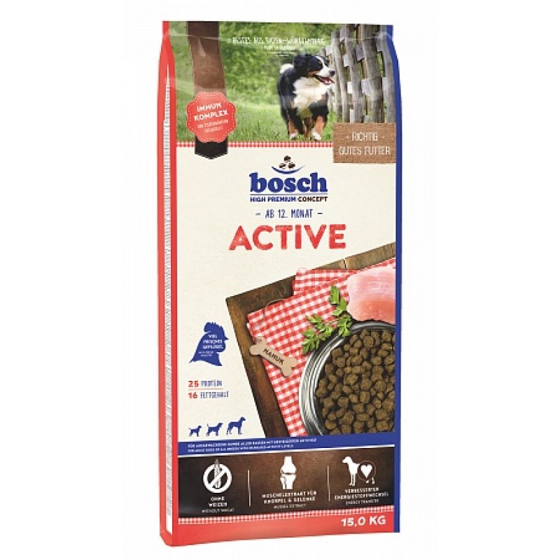 Купить Bosch Active с мясом домашней птицы для активных взрослых собак 3 кг Bosch в Калиниграде с доставкой (фото)