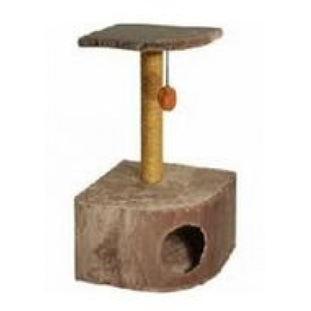 домик - когтеточка угловой с полкой 43*44*80,5см