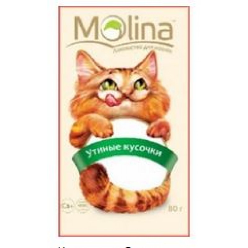 Molina утиные кусочки для кошек 80 гр