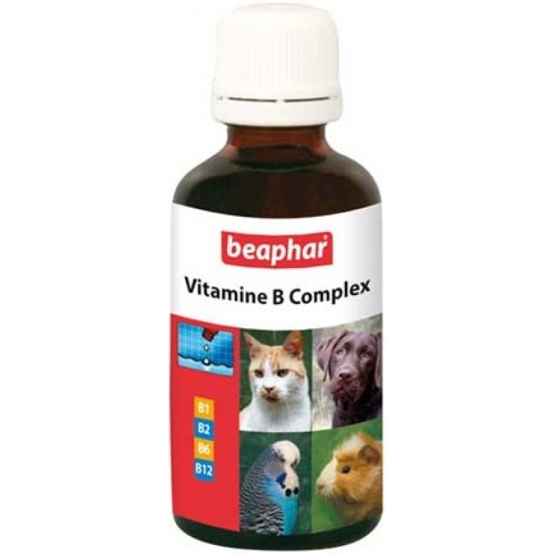 BEAPHAR-Беафар Vitamin B Complex витамины группы В для собак,кошек,грызунов,птиц 50мл	