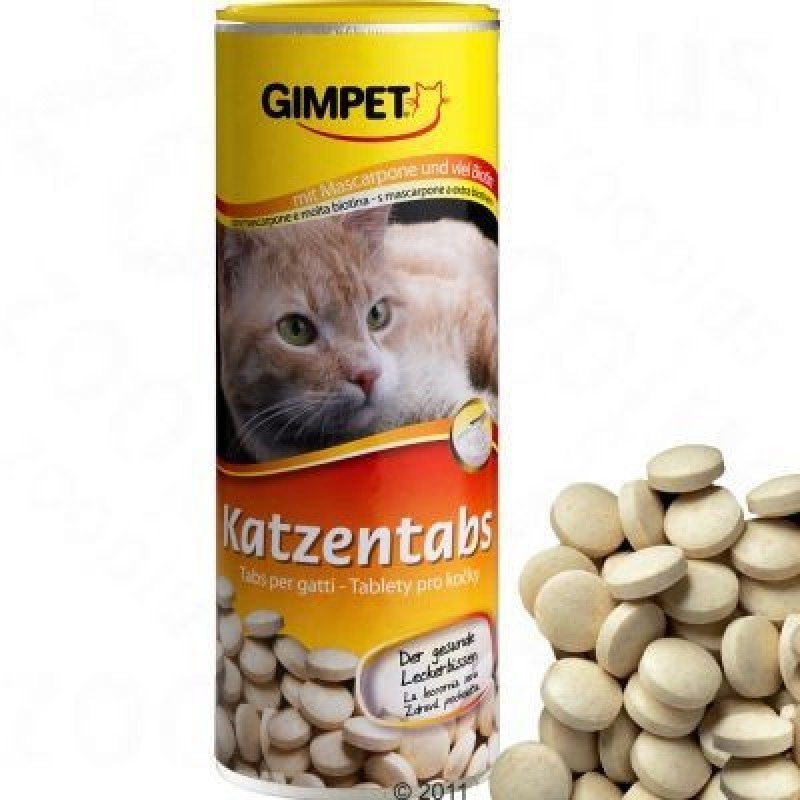 Gimpet (Джимпет) Katzentabs витаминные таблетки для кошек С СЫРОМ МАСКАРПОНЕ и биотином