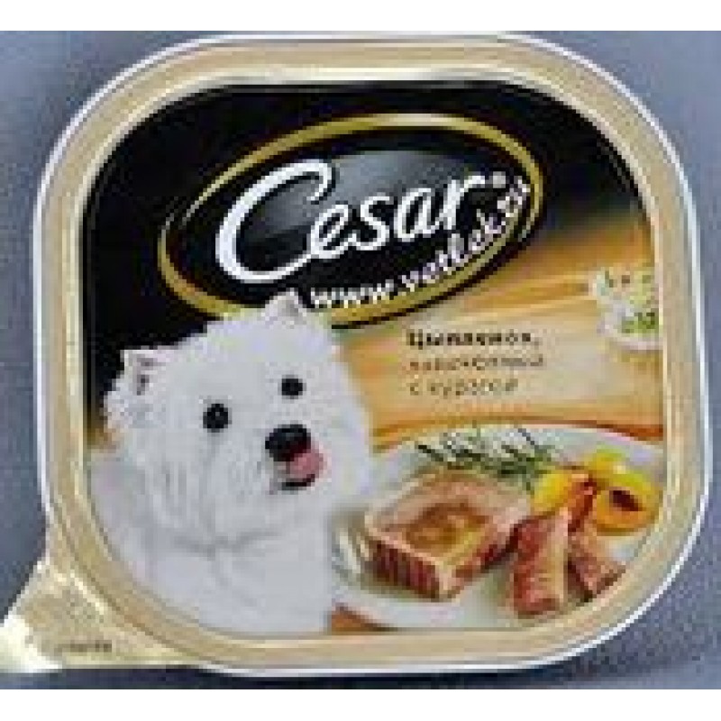Cesar консервы для собак Цыпленок, запеченный с курагой