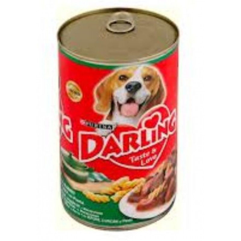 Дарлинг консервы с кроликом, индейкой и макаронами для собак, банка 1200 гр