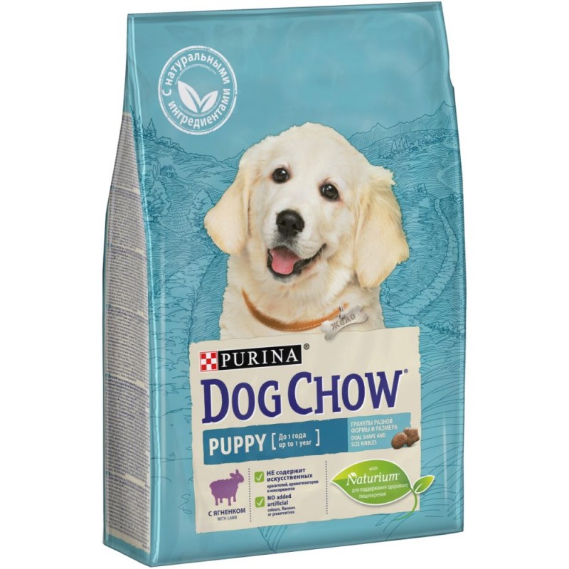 Сухой корм Purina Dog Chow для щенков всех пород до 1 года, с ягненком, 2,5 кг