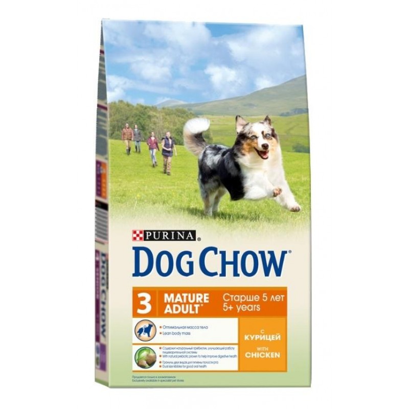 DOG CHOW Дог Чау сухой корм д/собак  старше 5 лет - курица 14 кг