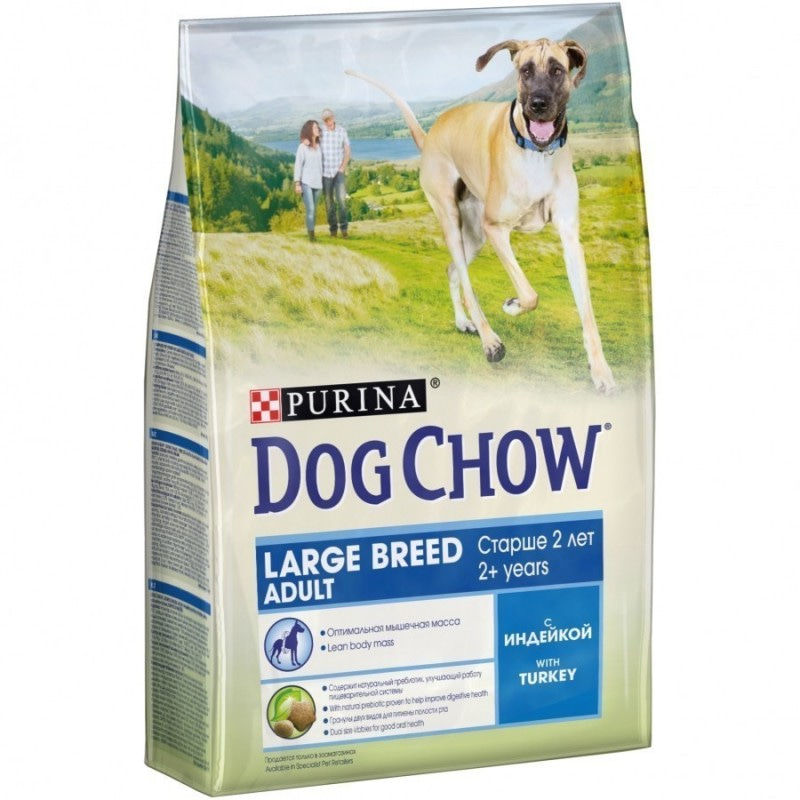DOG CHOW Adult Large Breed Дог Чау с индейкой для взрослых собак крупных пород 14 кг