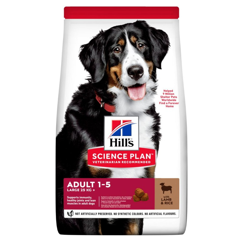 Сухой корм Hill's Science Plan для взрослых собак крупных пород для поддержания здоровья суставов и мышечной массы, с ягненком и рисом 12 кг