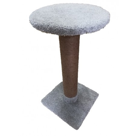 Когтеточка для кошек с полкой Грибок  в ассортименте цвета и материал 50 см