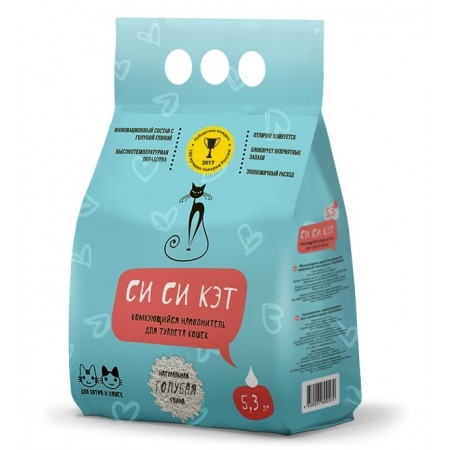 Наполнитель для кошачьего туалета СиСиКэт, комкующийся, 5,3 л